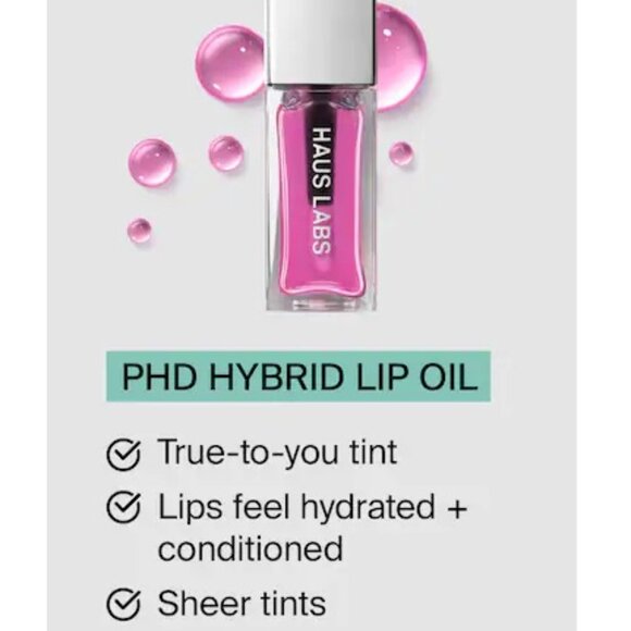 NIB ✅ Haus Labs #TINT Mini PhD Hybrid Hydrating Tinted Lip Oil ✨NIB - Picture 5 of 5